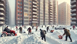 čišćenje snega, ko čisti sneg, kazne 